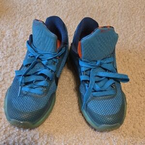 Nike Kids Teal and Orange Sneakers